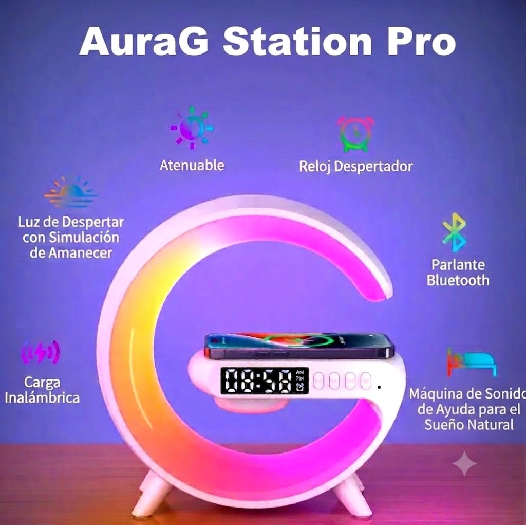 Lampara Despertador Cargador Inal 4 en 1